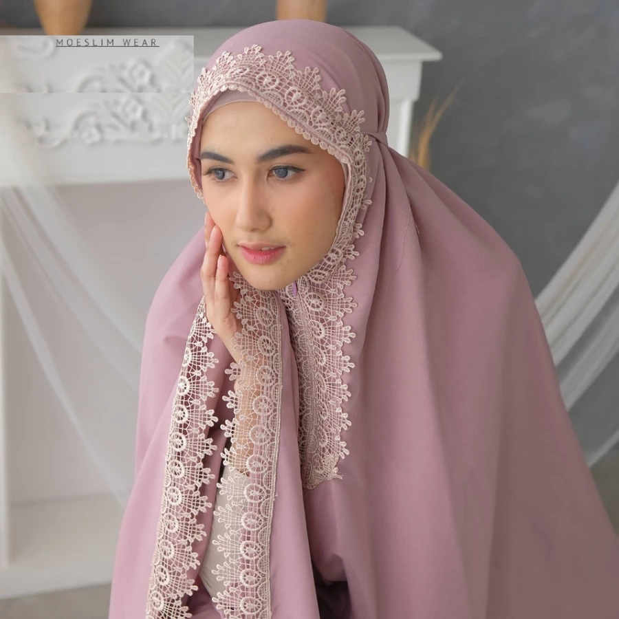 Mukena Dewasa 2 in 1 Traveling Ponco Katun Jumbo Adem - Gambar 3